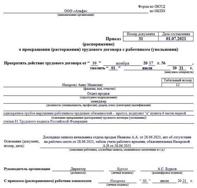 Этап 7: Служебное расследование