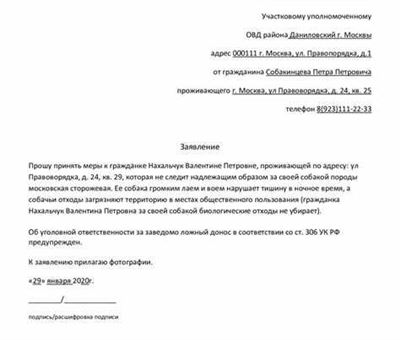 Инструкция по составлению заявления в полицию на соседей