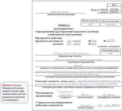 Порядок оформления заявления на увольнение